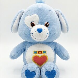 Plush Blue Heart Puppy Stuffed Toy - Soft Blue Kids Toy
